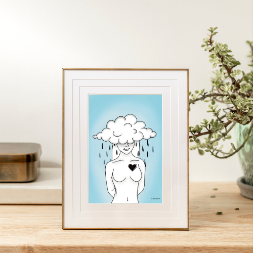 Print Femme Nuage A5