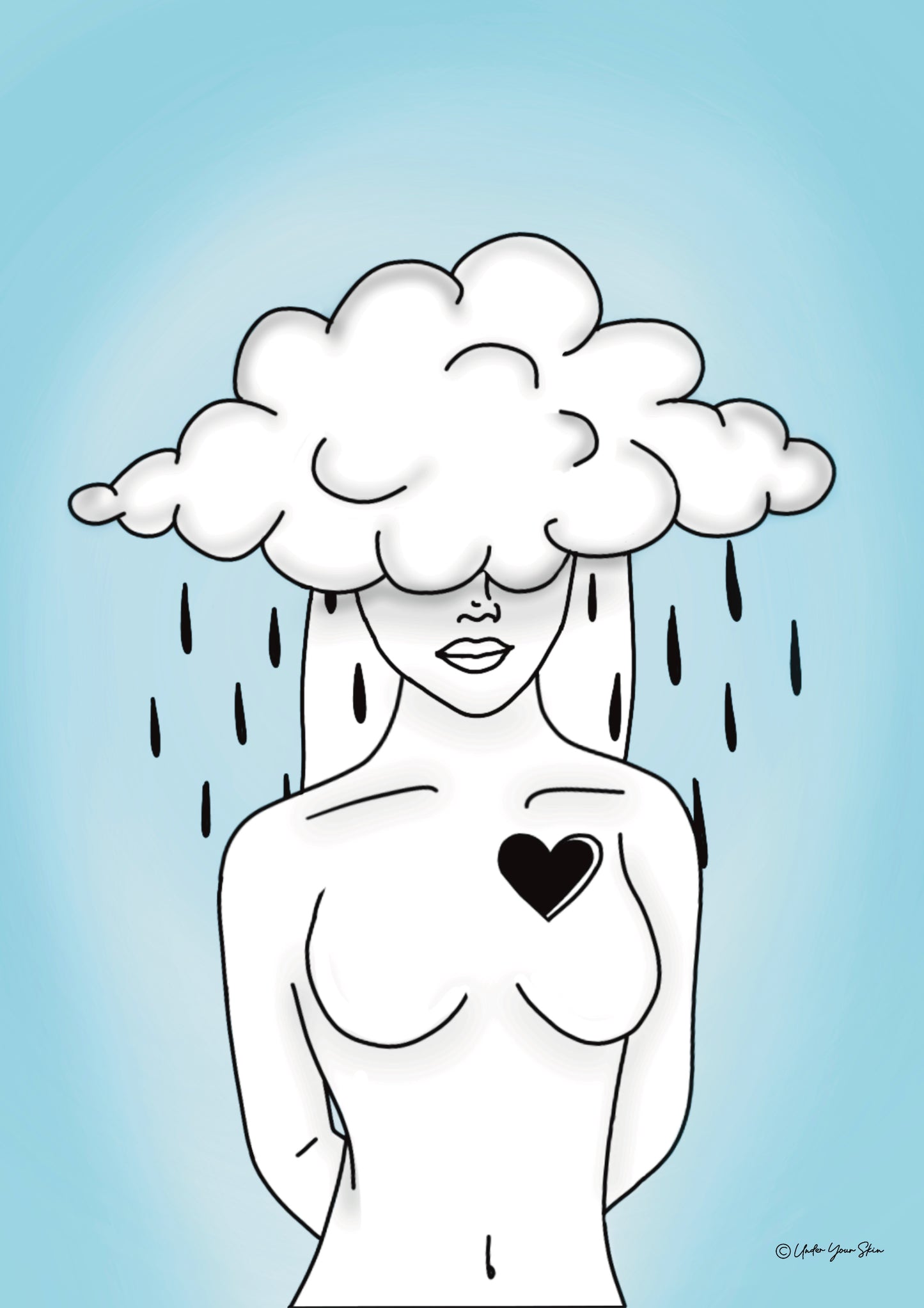 Print Femme Nuage A5